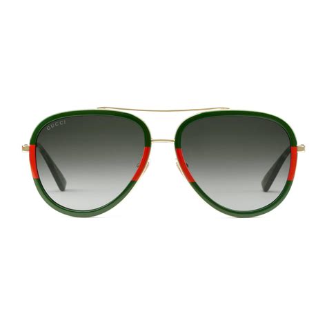 gucci sunglasses green red|gucci aviator sunglasses on sale.